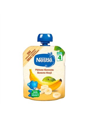 Nestlé Naturnes Pacotinho Fruta Banana-Maçã 6m+ 90g
