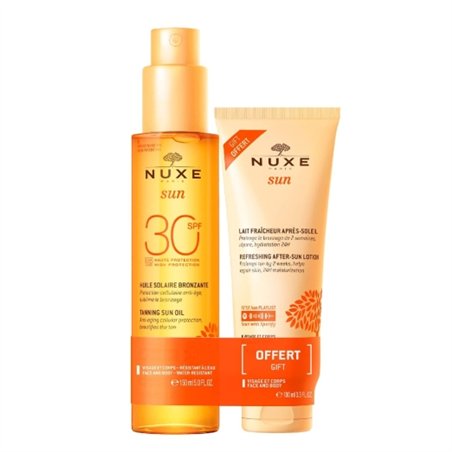 Nuxe Sun Pack Óleo Rosto e Corpo SPF30 Oferta Pós Solar