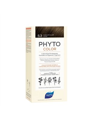 Phyto Phytocolor Coloração Permanente 5.3 Castanho Claro Dourado