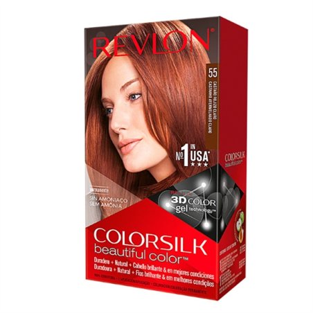 Revlon Colorsilk Coloração Permanente 55 Castanho Avermelhado Claro