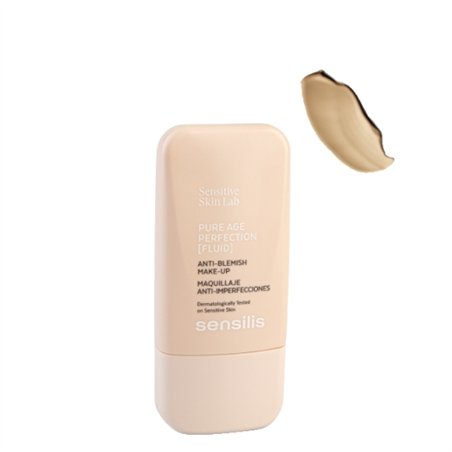 Sensilis Pure Age Perfection Fluid Base Anti-Imperfeições Cor 03 Beige Rosé 30ml