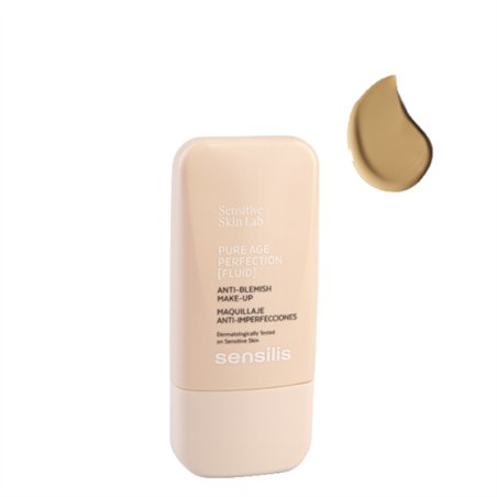 Sensilis Pure Age Perfection Fluid Base Anti-Imperfeições Cor 05 Pèche Rosé 30ml