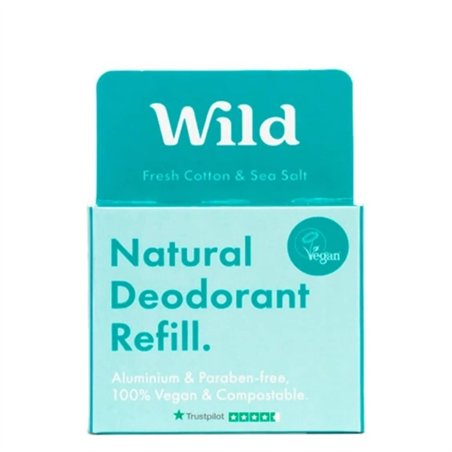 Wild Desodorizante Natural Recarga Algodão e Sal Marinho 40g
