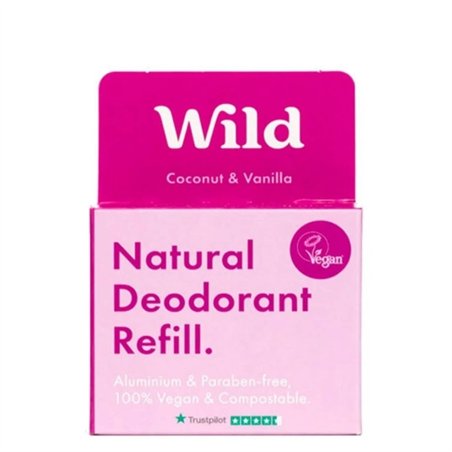 Wild Desodorizante Natural Recarga Coco e Baunilha 40g