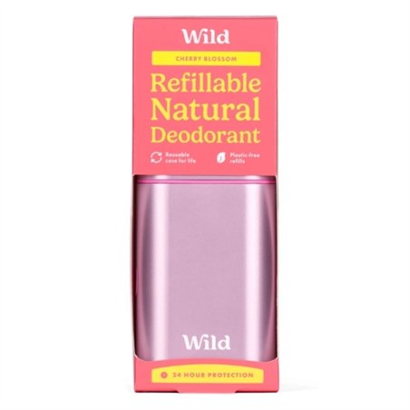 Wild Desodorizante Natural Caixa e Recarga Flor de Cerejeira 40g
