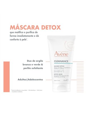 AVÈNE CLEANANCE MÁSCARA DETOX PELE OLEOSA 50ML