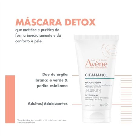 AVÈNE CLEANANCE MÁSCARA DETOX PELE OLEOSA 50ML