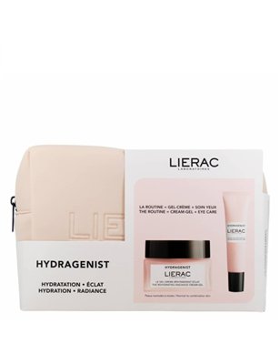 LIERAC HYDRAGENIST COFFRET GEL-CREME + GEL CONTORNO OLHOS + BOLSA