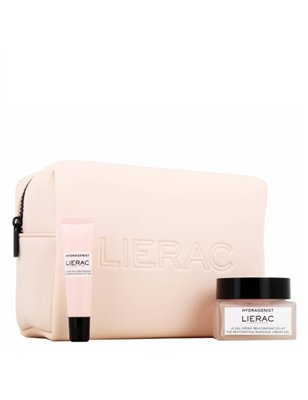LIERAC HYDRAGENIST COFFRET GEL-CREME + GEL CONTORNO OLHOS + BOLSA
