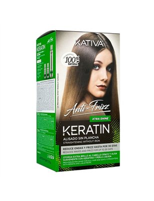 Kativa Keratin Anti-Frizz Xtra Shine Kit Alisamento Iluminador
