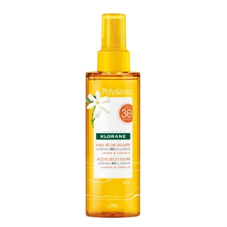 Klorane Polysianes Solar SPF30 Óleo Seco Corpo e Cabelo 200ml