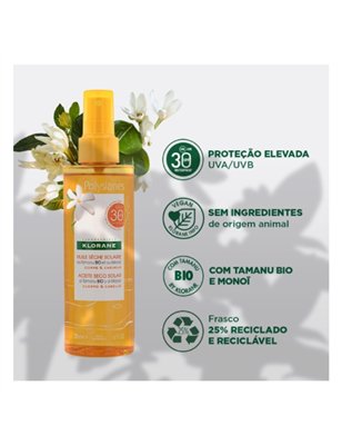 Klorane Polysianes Solar SPF30 Óleo Seco Corpo e Cabelo 200ml